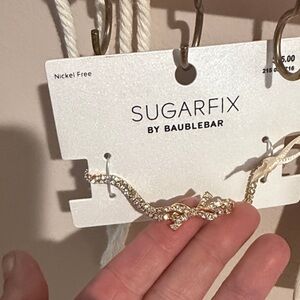 SUGARFIX by BaubleBar Gold Rhinestone Snake Bracelet